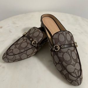 Monogram COACH loafers